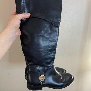 . Tommy Hilfiger black boots size 6